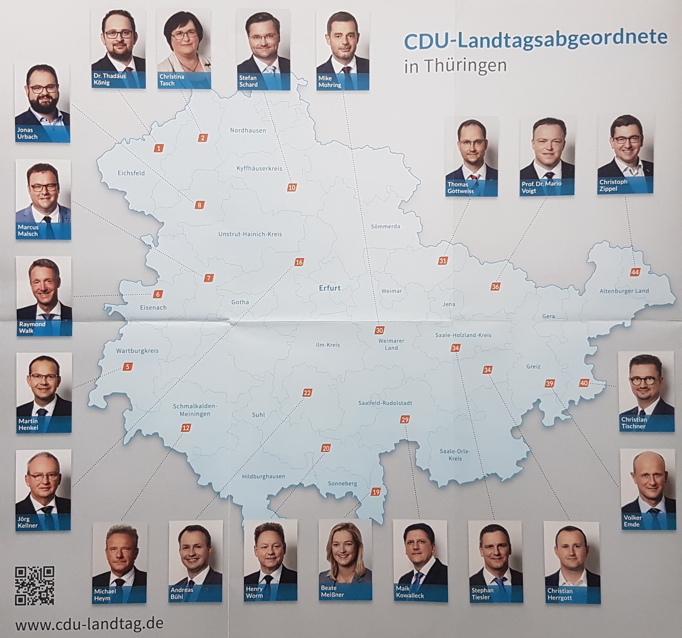 Alle CDU Landtagsabgeordnete in Thüringen auf einen Blick.